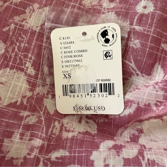 Free People Pappiet Midi Dress Pink Floral NWT Size XS Cottagecore Bohemian Boho - Picture 7 of 11